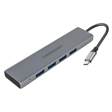 MEDIACOM MD-C301 hub di interfaccia USB 3.2 Gen 1 (3.1 Gen 1) Type-A Alluminio