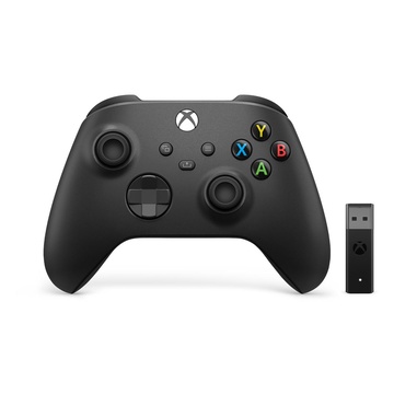 Microsoft Xbox Series X Wireless Controller + Wireless Adapter for Windows 10 Nero