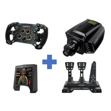 Moza Racing R16 HOTLAP Bundle COMPLETO con Volante MOZA GS V2 GT (30cm) autentico look da Formula 1