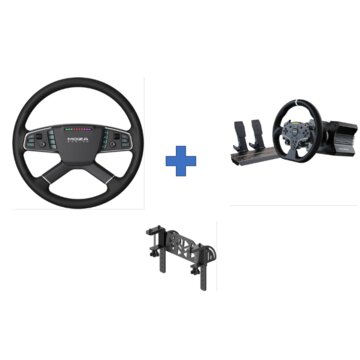 Moza Racing Starter Kit per Camion Truck Bundle COMPLETO con volante TSW + Morsetto per volante TSW Truck Wheel + R5 Racing Set 1 Volante + Pedaliera