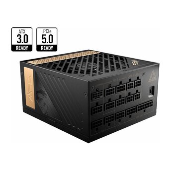 MSI MEG AI1300P PCIE5 1300W 24-pin ATX Nero 80 Plus Platinum Completamente Modulare