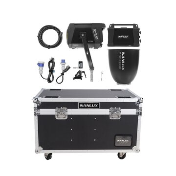 Nanlux EVOKE 2400B Bi-Color FCK Kit Flight Case con riflettore 45°