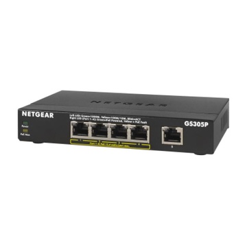 Netgear GS305Pv2 Non Gestito Gigabit Ethernet PoE Nero