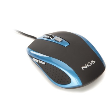 NGS Blue Tick USB Ottico 1600DPI Mano destra Nero,Blu