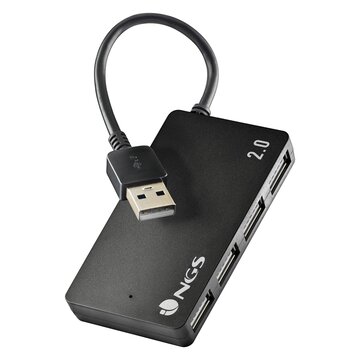 NGS IHUB4 TINY USB 2.0 480 Mbit/s Nero