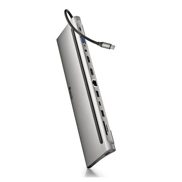 Wonder dock 12 cablato usb 3.2 gen 1 (3.1 gen 1) type-c argento