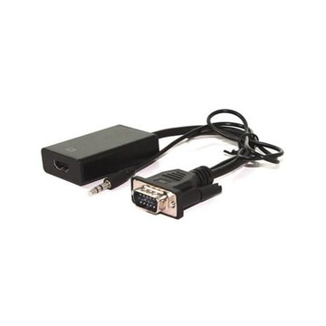 Nilox NX080200128 cavo e adattatore video 0,15 m VGA (D-Sub) + 3.5mm HDMI Nero