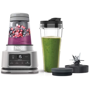 Ninja Foodi Frullatore Power Nutri 2 in 1, 1100 W, tazza 700 ml e ciotola 400 ml con paddle di potenza, per frullati, creme dense e bibite ghiacciate