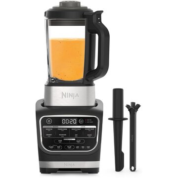 Ninja Foodi Frullatore Soup Maker, 1000W, caraffa in vetro 1,7L, 10 programmi Auto-iQ, per cibo caldo e freddo, elemento riscaldante incorporato, programma di pulizia e spazzola