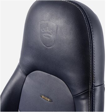 ICON Real Leather Gaming Chair - Blu notte/Grafite