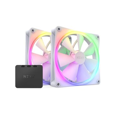 NZXT F140 RGB TWIN Processore Ventilatore 14 cm Bianco 2 pz