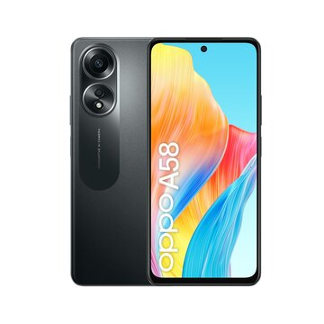 A58 4g smartphone, ai doppia fotocamera 50+2mp, selfie 8mp, display 6.72” 60hz lcd fhd+, 5000mah, ram 6 (esp 2gb/4gb/6gb)+rom 128gb (esp2tb), ip54, [versione italia], glowing black