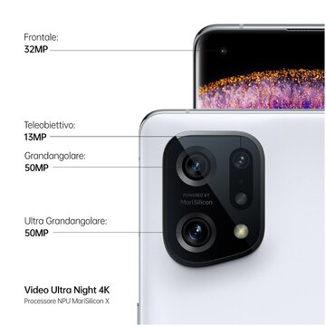 Oppo Find X5 6,55” FullHD+ 256GB Tripla fotocamera 113 MP Doppia SIM White