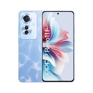 Oppo Reno Reno11 F 5G Smartphone, AI Tripla fotocamera 64+8+2MP, Selfie 32MP, Display 6.7” 120HZ AMOLED FHD+, 5000mAh, RAM 8(Esp4GB/6GB/8GB)+ROM 256GB (esp2TB), [Versione Italia], Ocean Blue