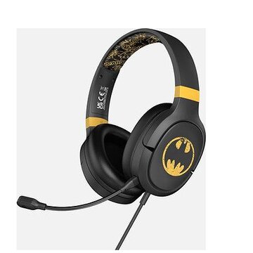 OTL DC Comics Batman Pro G1 Cuffie Cablato Gaming Nero, Oro