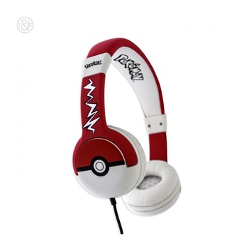 Pokémon pokeball cuffie cavo rosso, bianco