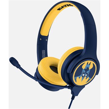 OTL Technologies Batman Blue Kids Interactive Auricolare Cablato A Padiglione Giocare Nero, Blu