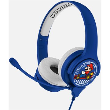 OTL Technologies Nintendo Mariokart Blue Kids Interactive Auricolare Cablato A Padiglione Giocare Blu, Bianco