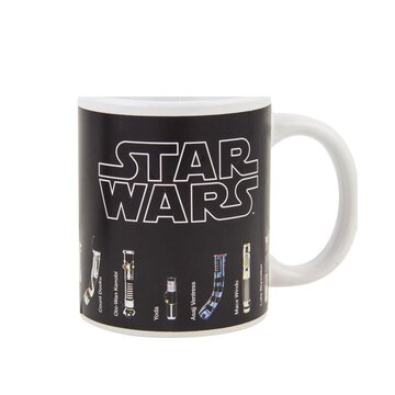 Lightsaber heat change mug dv - tazza nero, bianco universale 1 pz