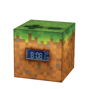 Minecraft alarm clock bdp - sveglia sveglia digitale marrone, verde