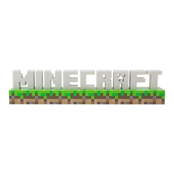 Minecraft logo light - lampada da tavolo marrone, verde, bianco