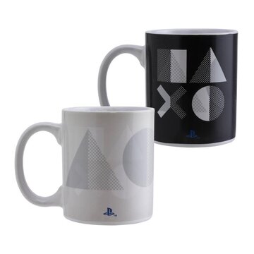 Playstation heat change mug ps5 - tazza nero, bianco universale 1 pz