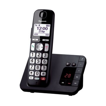 Kx-tge260jtb telefono telefono dect identificatore di chiamata nero