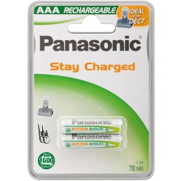 Panasonic P03P/2B750DECT ricaricabile Wentronic AAA 750mAh Nichel-Metallo Idruro