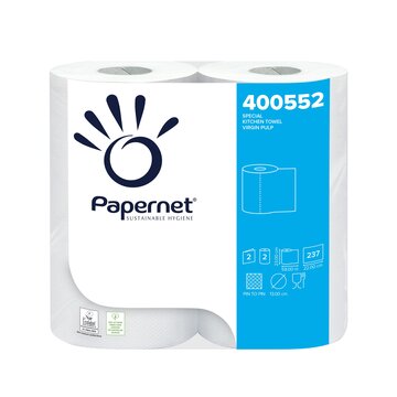 Papernet 400552 asciugamano di carta 237 fogli 58 m Cellulosa, Carta Bianco