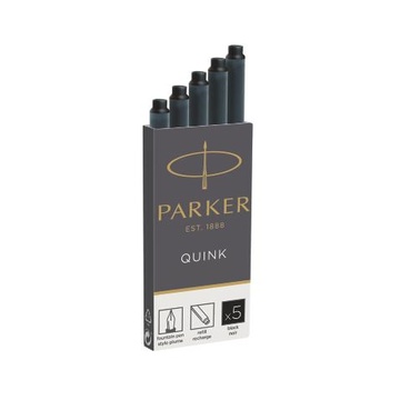 Parker Quink inktpatronen zwart, doos met 5 stuks ricaricatore di penna Nero 5 pezzo(i)