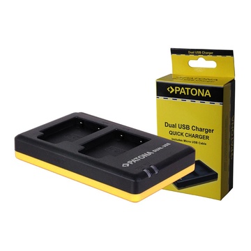 Patona Caricabatterie DUAL USB per Olympus