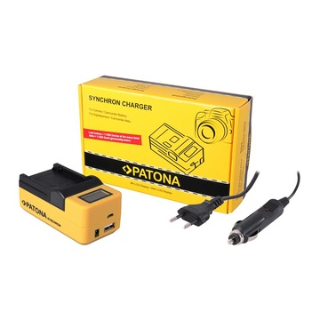Patona Caricabatterie USB Da Auto per Panasonic