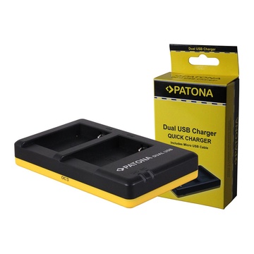 Patona Caricabatterie DUAL USB per Canon Powershot