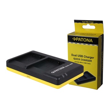 Patona Caricabatterie DUAL USB per Lumix