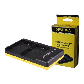 Patona Caricabatterie DUAL-USB per Nikon