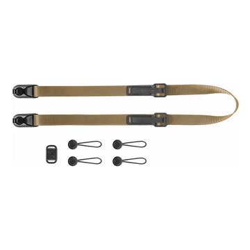 Leash camera strap coyote