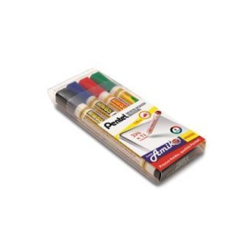 Pentel 0100863 evidenziatore 4 pezzi Nero, Blu, Verde, Rosso