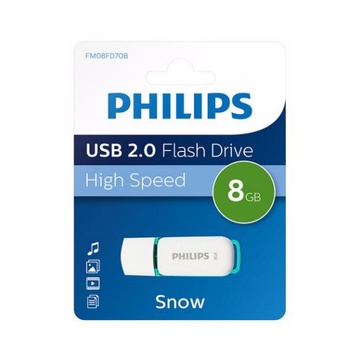 Philips FM08FD70B USB 8 GB USB A 2.0 Turchese, Bianco