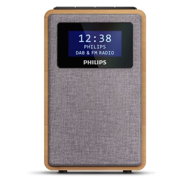 Philips TAR5005/10 radio Orologio Digitale Grigio, Legno