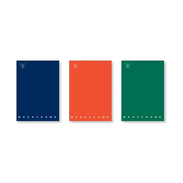 Pigna Monocromo quaderno per scrivere Blu, Verde, Arancione A4 96 fogli