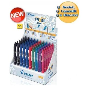 Pilot Clicker Nero, Blu, Verde, Rosa, Porpora, Rosso 60 pz