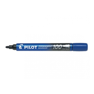 Pilot Permanent Marker 100 evidenziatore 1 pezzo Blu Punta sottile