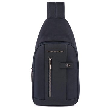 Piquadro CA4536BR2 Borsa a tracolla Tessuto, Pelle Blu