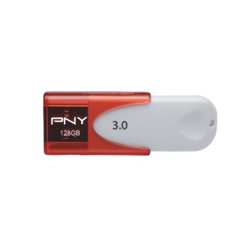 PNY Attaché 4 128GB USB 3.0 Tipo-A Rosso, Bianco