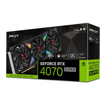 PNY GEFORCE RTX™ 4070 SUPER 12GB XLR8 Gaming VERTO Triple Fan Overclocked Edition DLSS 3