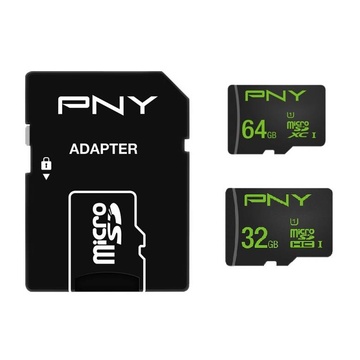 PNY Twin Pack 32GB + 64GB High Performance Micro SDXC 100 Mb/S Classe 10 U1