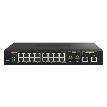 Qsw-m2116p-2t2s switch di rete gestito l2 2.5g ethernet supporto power over ethernet (poe) nero