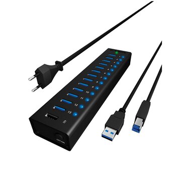 RaidSonic ICY BOX IB-AC6113 USB 3.0 (3.1 Gen 1) Type-B 5000Mbit/s Nero
