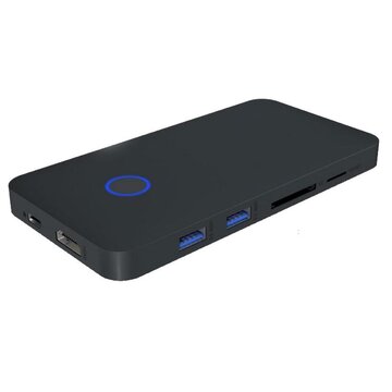 Icy box ib-dk2108m-c cablato usb 3.2 gen 1 (3.1 gen 1) type-c antracite