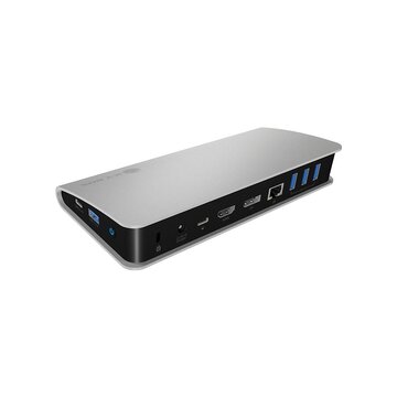 RaidSonic ICY BOX IB-DK2408-C Cablato USB 3.2 Gen 1 (3.1 Gen 1) Type-C Nero, Argento